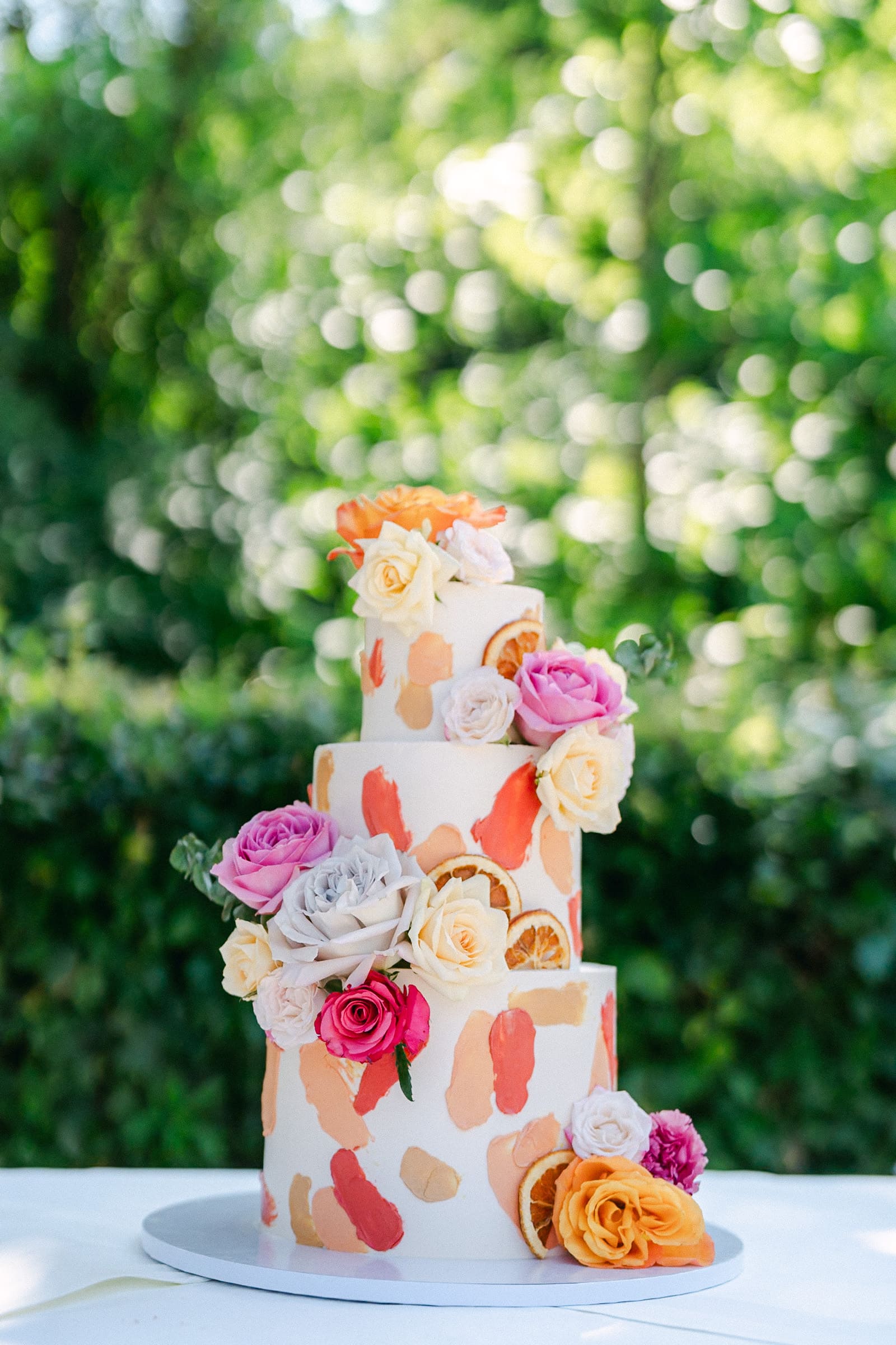 bunte Hochzeitstorte