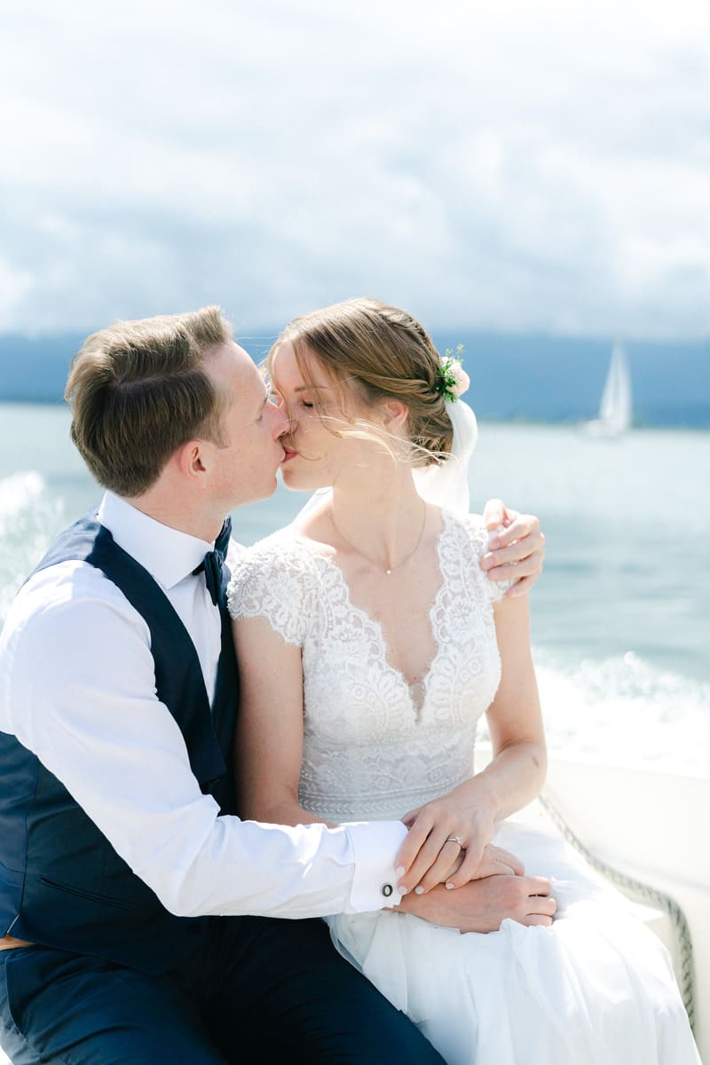Hochzeitsfoto Boot See